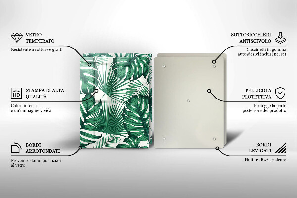 Tampa de parede do fogão a gás Folhas de monstera