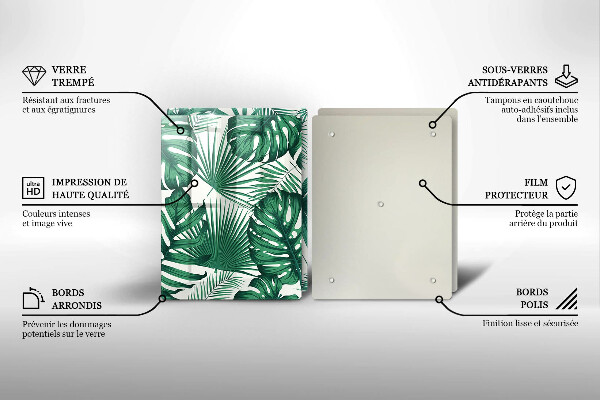 Tampa de parede do fogão a gás Folhas de monstera