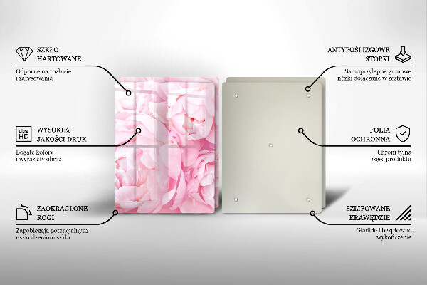 Tampa de parede do fogão a gás Peônias delicadas