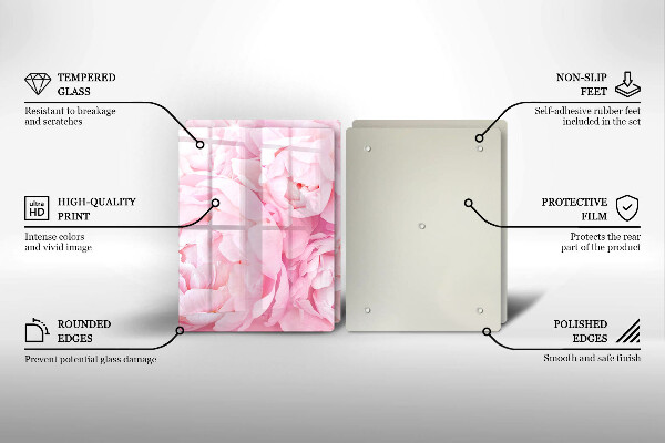 Tampa de parede do fogão a gás Peônias delicadas