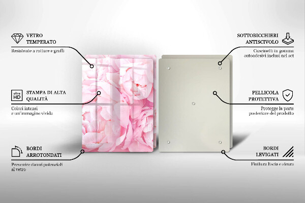 Tampa de parede do fogão a gás Peônias delicadas