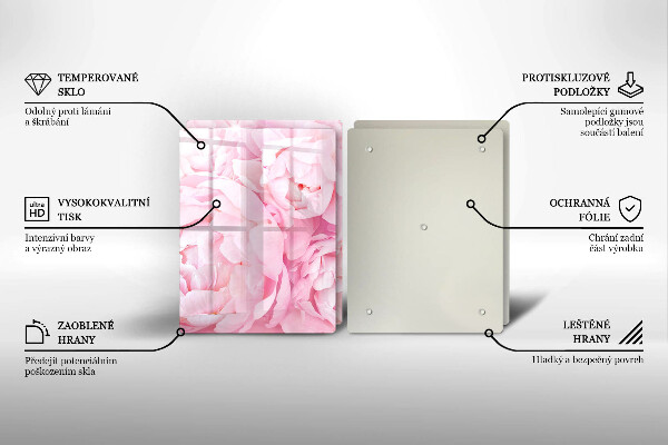 Tampa de parede do fogão a gás Peônias delicadas