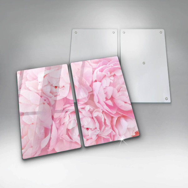 Tampa de parede do fogão a gás Peônias delicadas