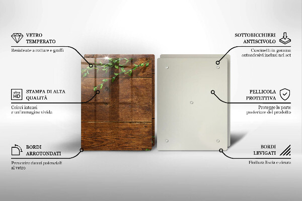 Tampa de parede do fogão a gás Tábuas de madeira e folhas