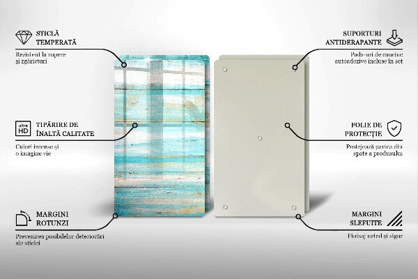 Tampa de parede do fogão a gás Tábuas vintage de madeira