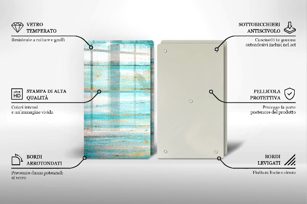 Tampa de parede do fogão a gás Tábuas vintage de madeira