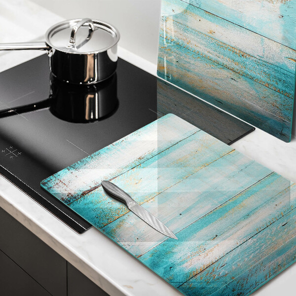 Tampa de parede do fogão a gás Tábuas vintage de madeira