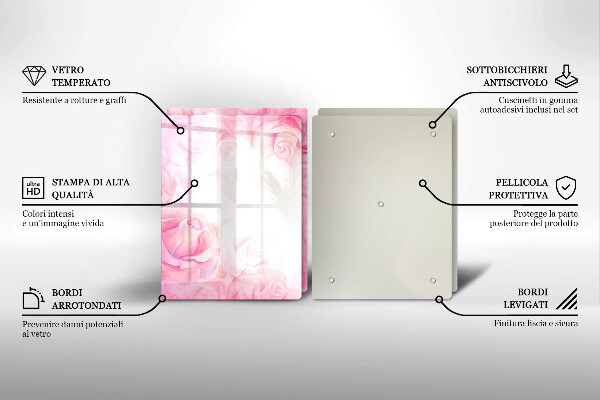 Tampa de parede do fogão a gás Fundo delicadas rosas