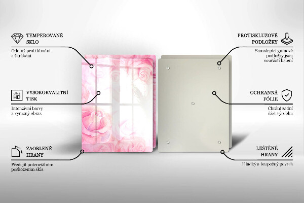 Tampa de parede do fogão a gás Fundo delicadas rosas