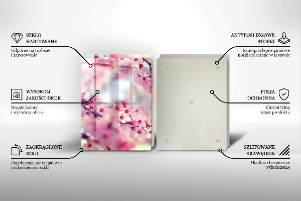 Tampa de parede do fogão a gás Natureza flores de macieira