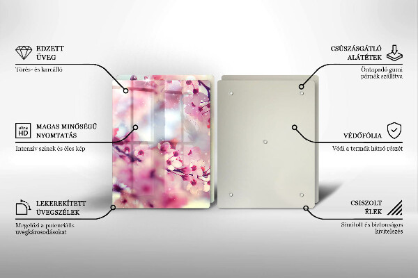 Tampa de parede do fogão a gás Natureza flores de macieira