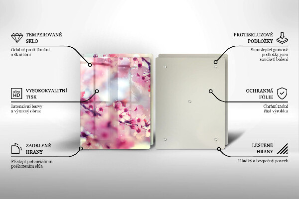 Tampa de parede do fogão a gás Natureza flores de macieira