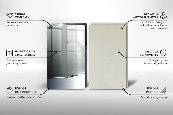 Tampa de parede do fogão a gás Padrão abstração metálica