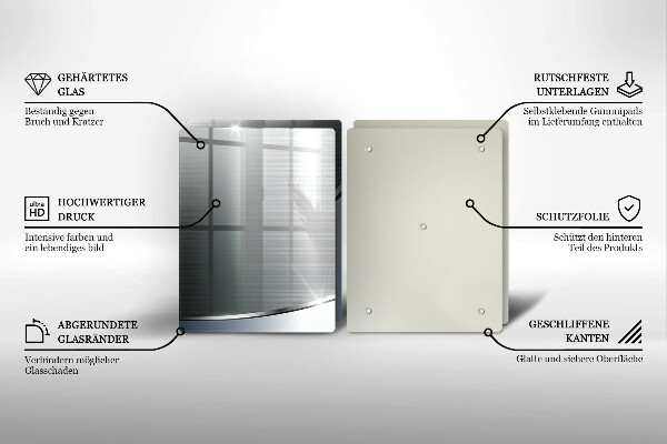 Tampa de parede do fogão a gás Padrão abstração metálica