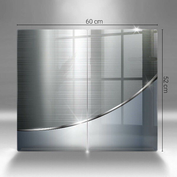 Tampa de parede do fogão a gás Padrão abstração metálica