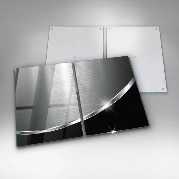 Tampa de parede do fogão a gás Abstração com metal