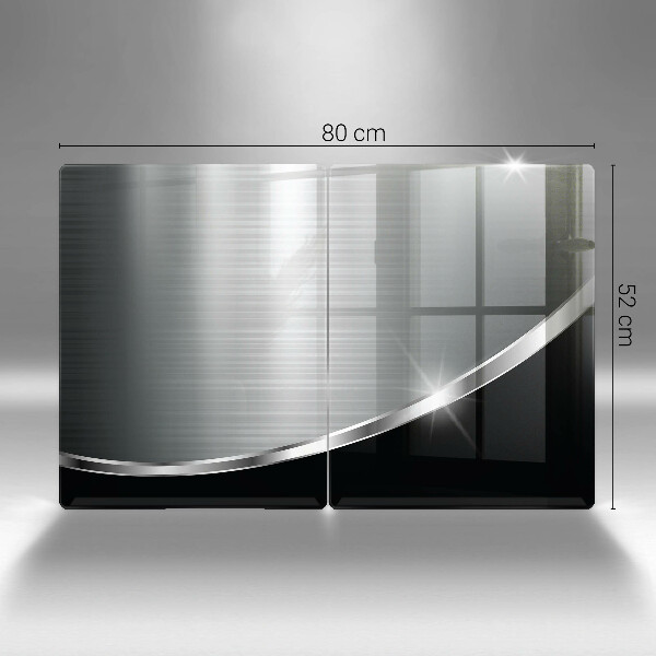 Tampa de parede do fogão a gás Abstração com metal