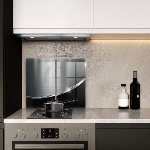 Tampa de parede do fogão a gás Abstração com metal