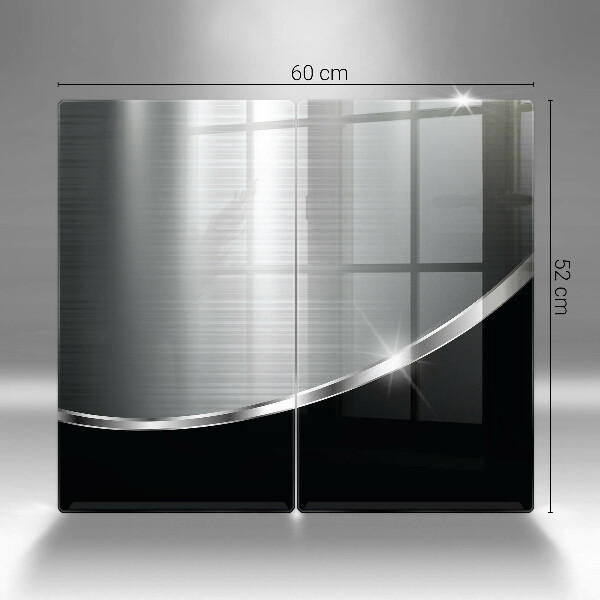 Tampa de parede do fogão a gás Abstração com metal