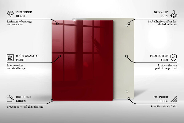 Protetor de placa de indução Cor bordô