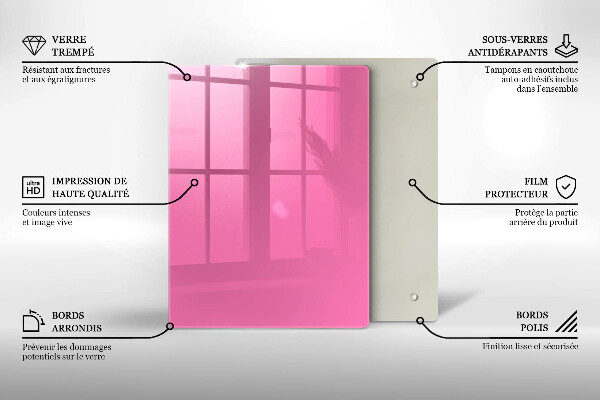 Proteção para placa de indução Cor rosa