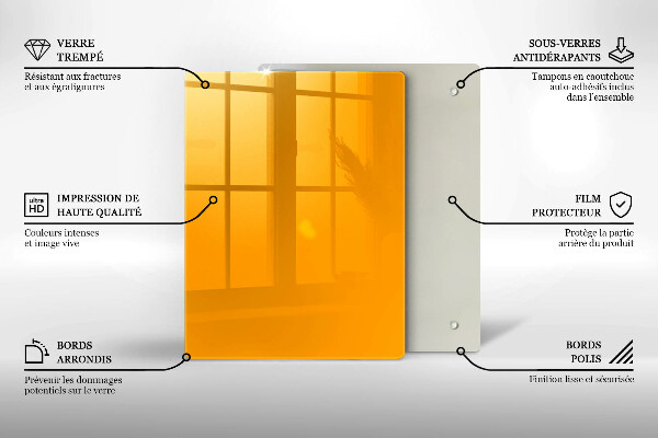 Protetor de placa de indução Cor amarelo escuro