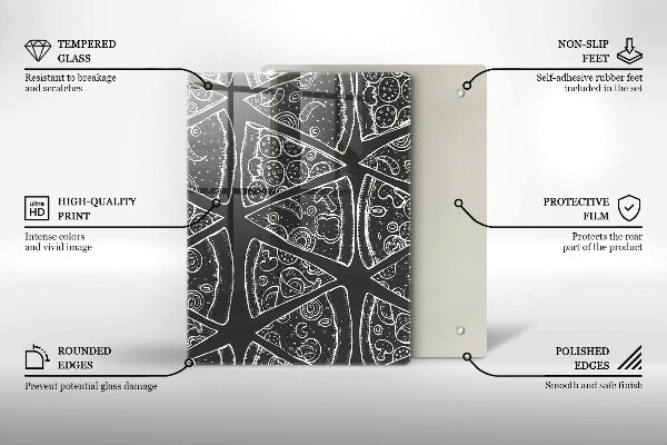 Protetor de bancada Ilustração de pizza