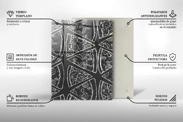 Protetor de bancada Ilustração de pizza