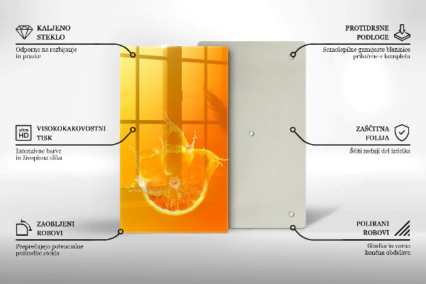 Protetor de bancada Fruta laranja suculenta