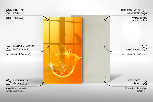 Protetor de bancada Fruta laranja suculenta