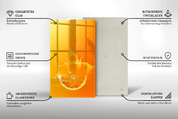Protetor de bancada Fruta laranja suculenta