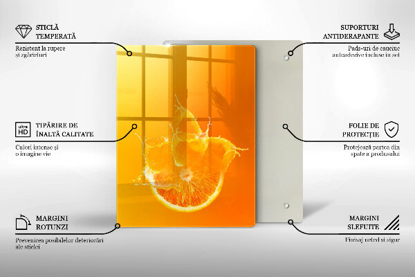 Protetor de bancada Fruta laranja suculenta