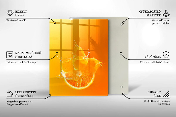 Protetor de bancada Fruta laranja suculenta