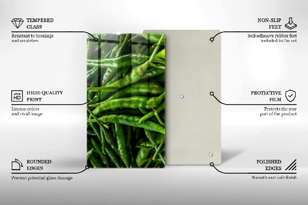 Proteção para placa de indução vagens de ervilha