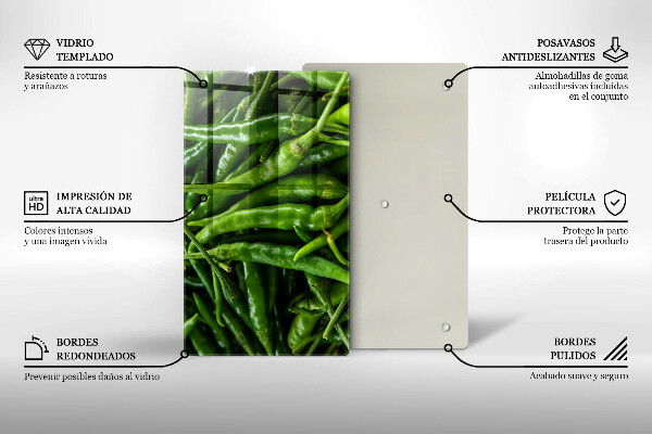 Proteção para placa de indução vagens de ervilha