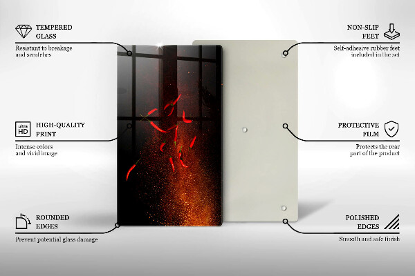 Protetor de placa de indução Pimentas picantes