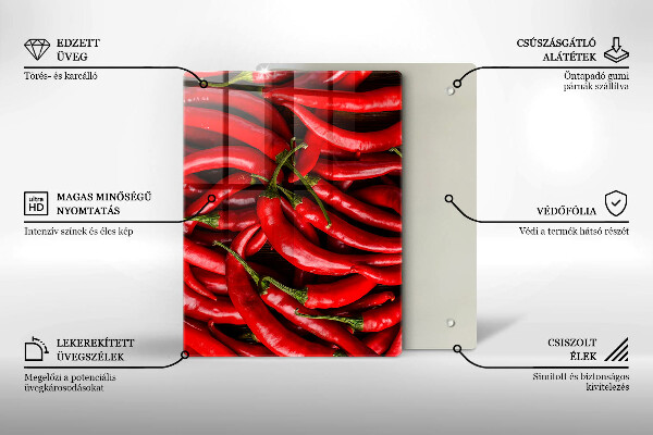 Proteção para placa de indução Pimentas picantes