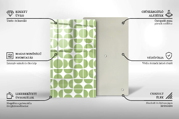 Proteção para placa de indução Padrão de formas boho