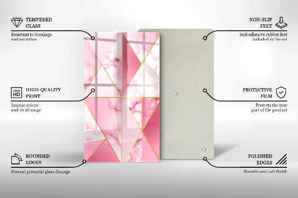 Protetor de bancada Mármore geométrico