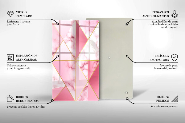 Protetor de bancada Mármore geométrico