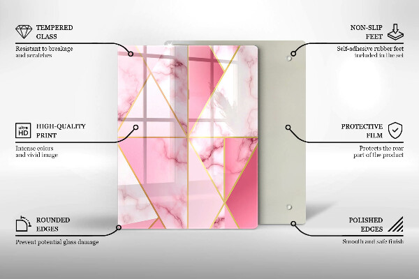 Protetor de bancada Mármore geométrico