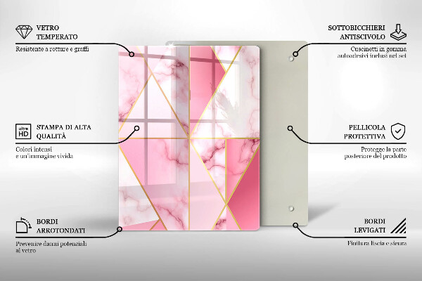 Protetor de bancada Mármore geométrico