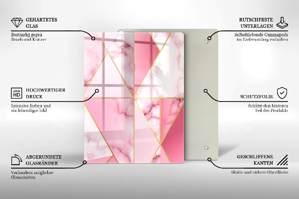 Protetor de bancada Mármore geométrico