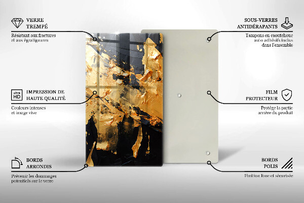 Proteção para placa de indução Textura de tinta elegante