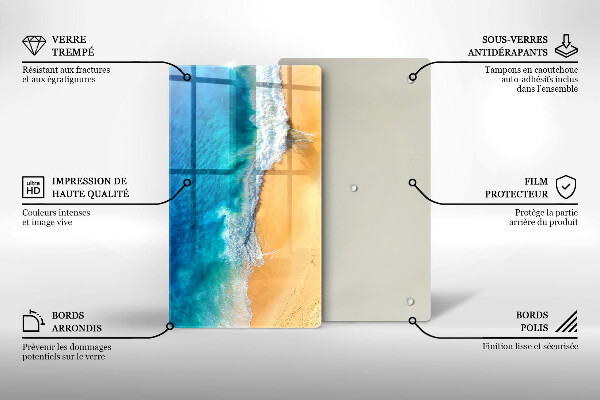 Protetor de bancada Praia e mar