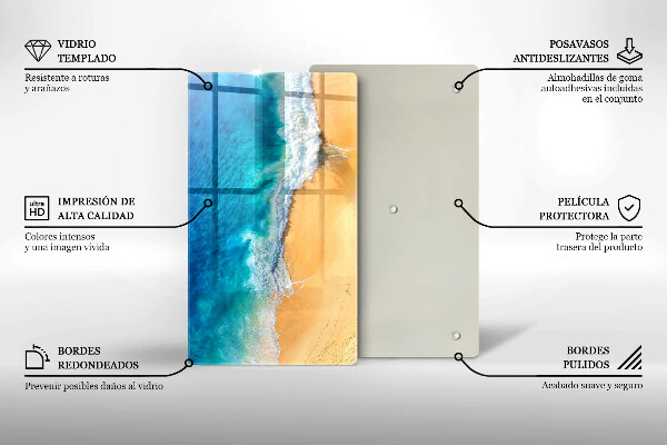 Protetor de bancada Praia e mar