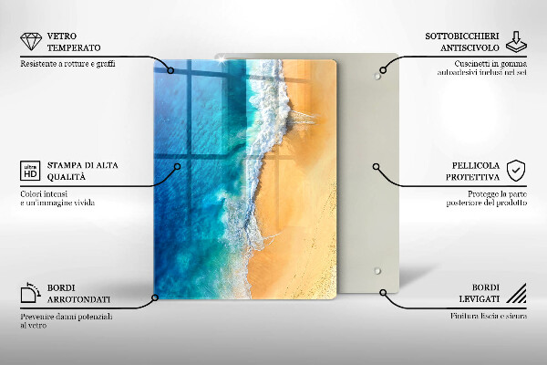 Protetor de bancada Praia e mar