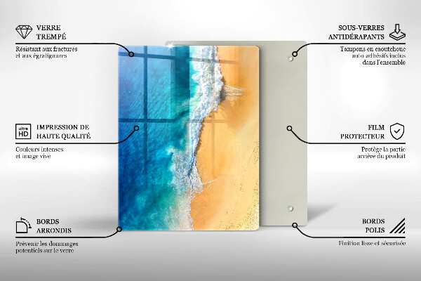 Protetor de bancada Praia e mar
