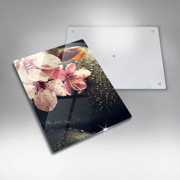 Proteção para placa de indução Flores pedras zen