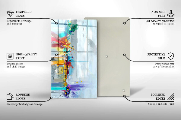 Protetor de bancada Abstração pintada